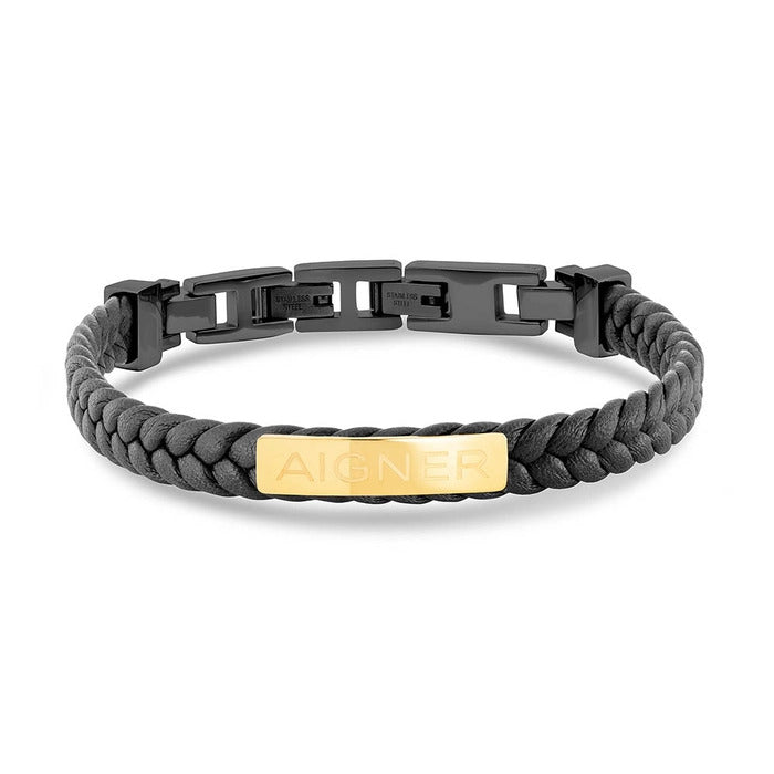 AIGNER GENTS FASHION LEATHER BRACELET