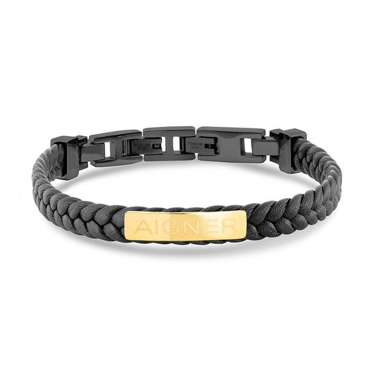 AIGNER GENTS FASHION LEATHER BRACELET