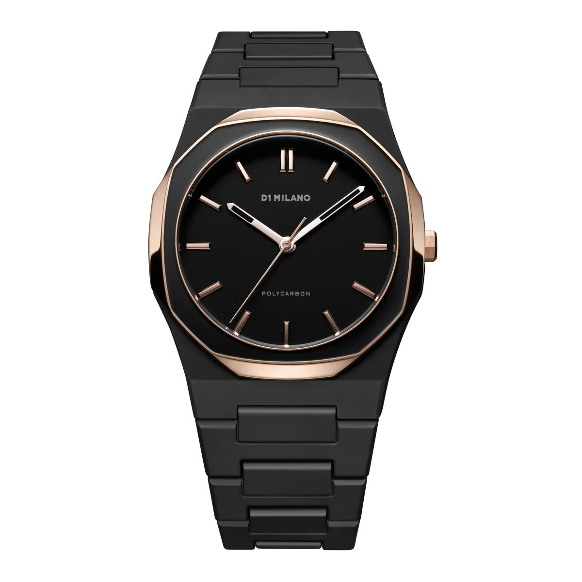 BLACK ENAMEL POLYCARBON Gents Watch Size 40mm