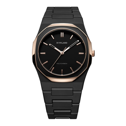 BLACK ENAMEL POLYCARBON Gents Watch Size 40mm