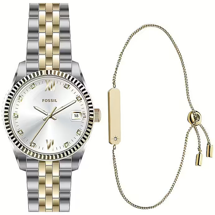 Multifunction ladies Watch + Bracelet set 34mm