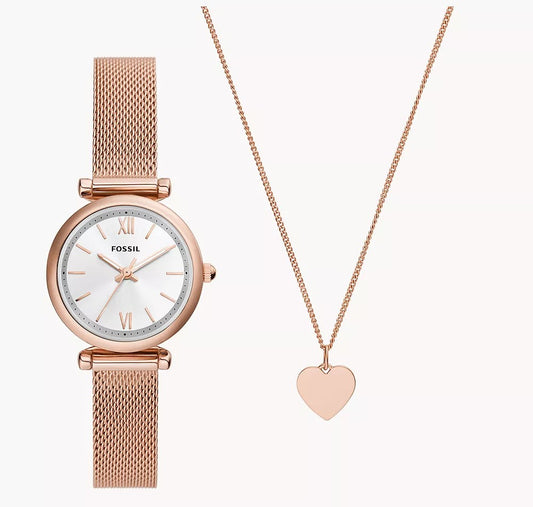 Carlie ladies Watch + Necklace set 28mm