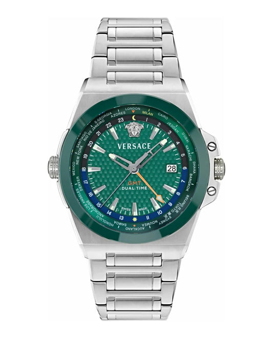 VERSACE GRECA REACTION GMT GENT WATCH SIZE 41MM
