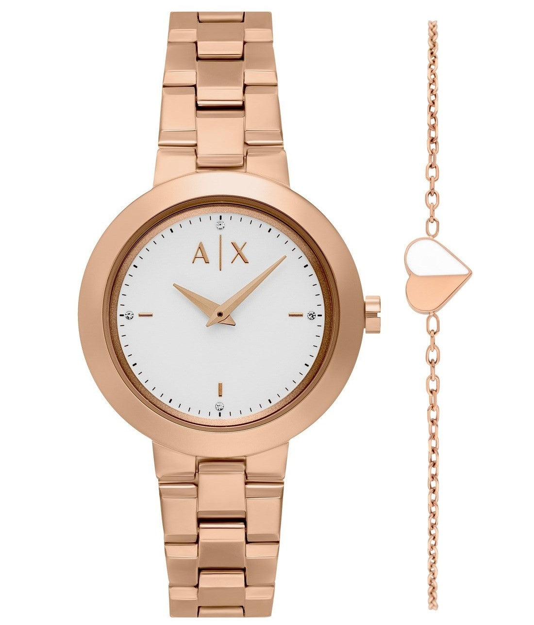 A/X LADIES WATCH+BRAC SET SIZE 36MM