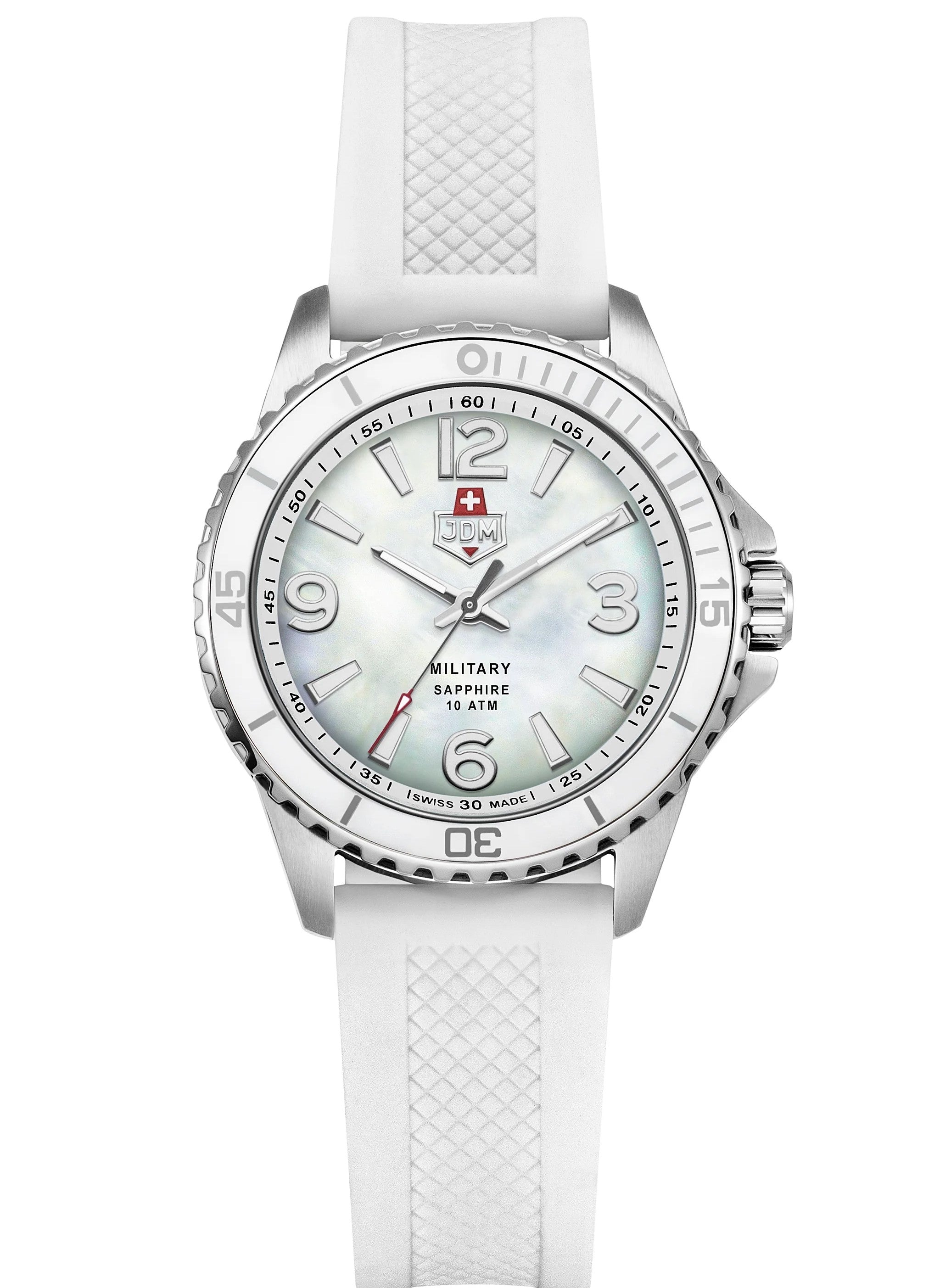 JADE GENTS WATCH WHITE+BLACK RSTR SET SIZE 36MM