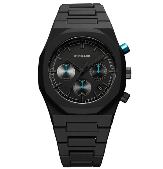 Charcoal Black Polychrono GENTS Watch Size 40mm