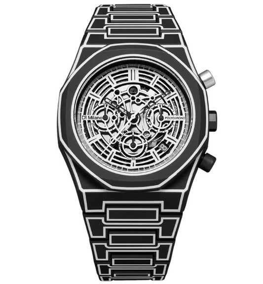 Black Sketch Polychrono Mens Watch  Size 40.5mm