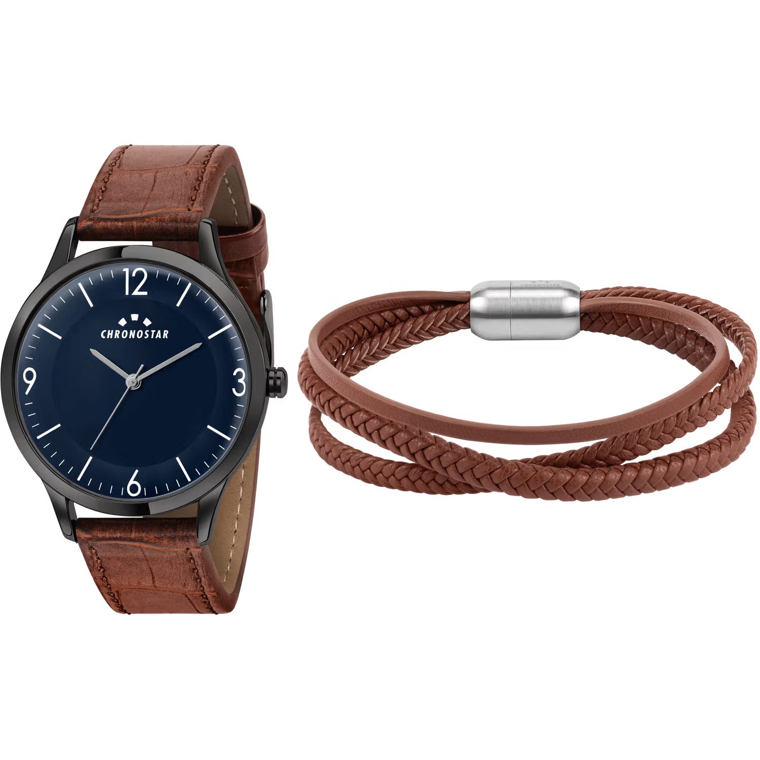 Retro Gents Watch+Bracelet Set  Size 39mm