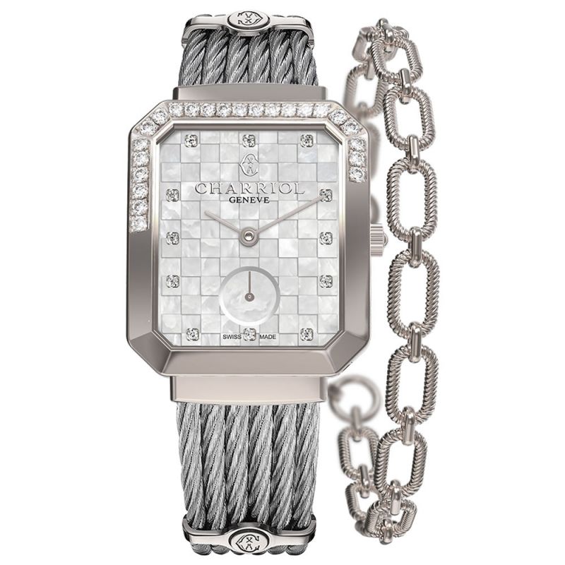 St. Tropez Mansarat Ladies Diamond Watch Size 25mm